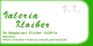 valeria kloiber business card